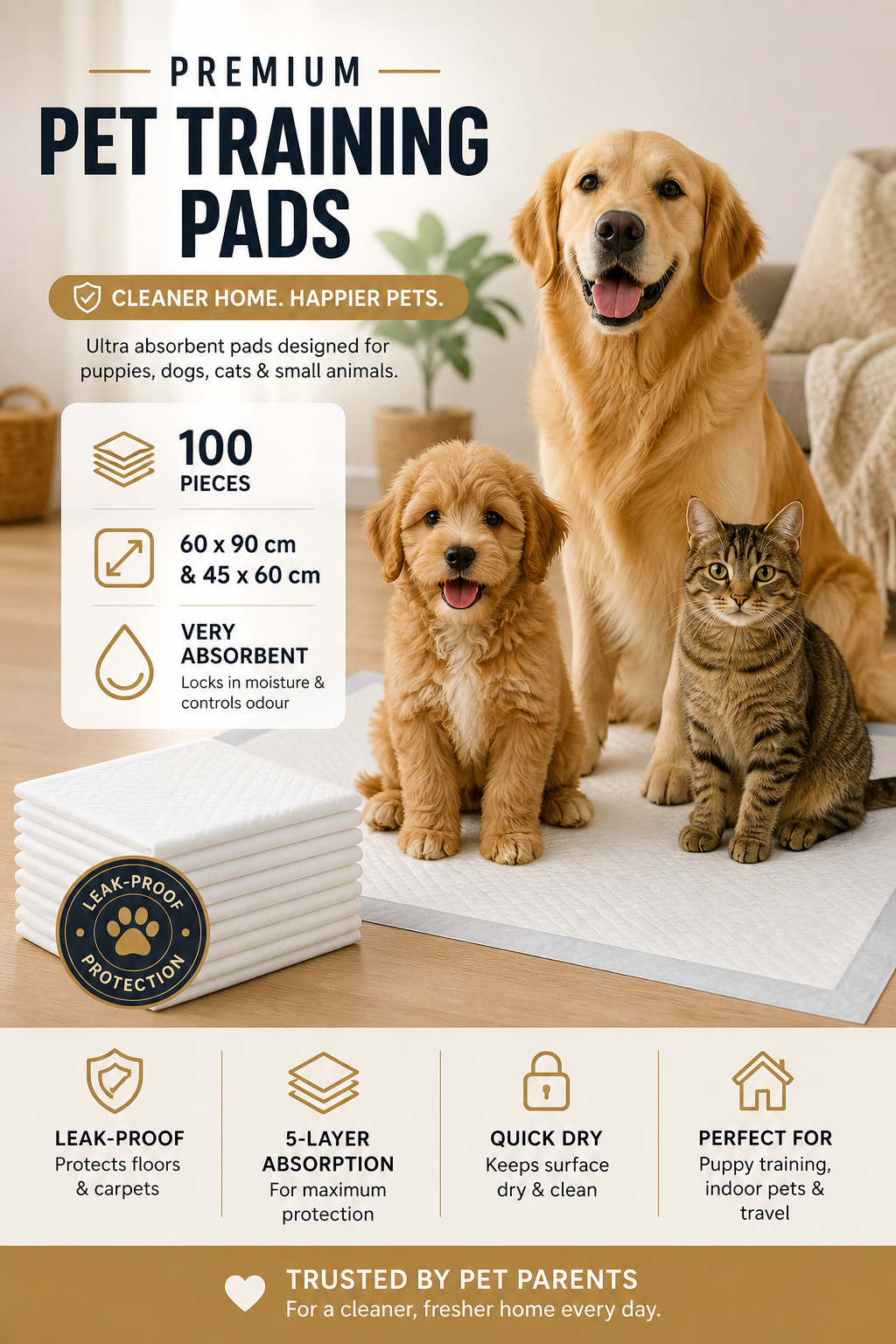 premium pet training pads