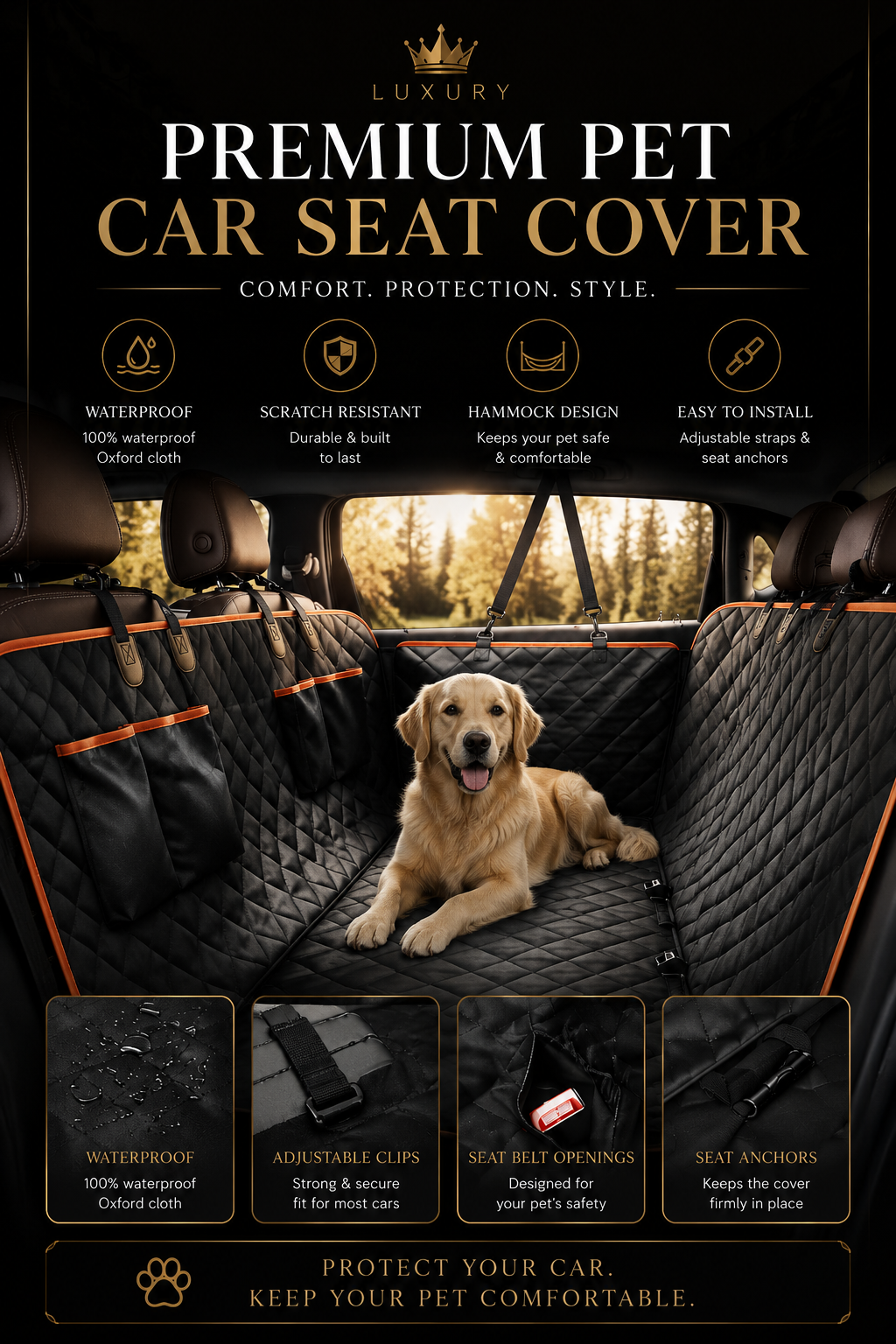premium pet seat cover