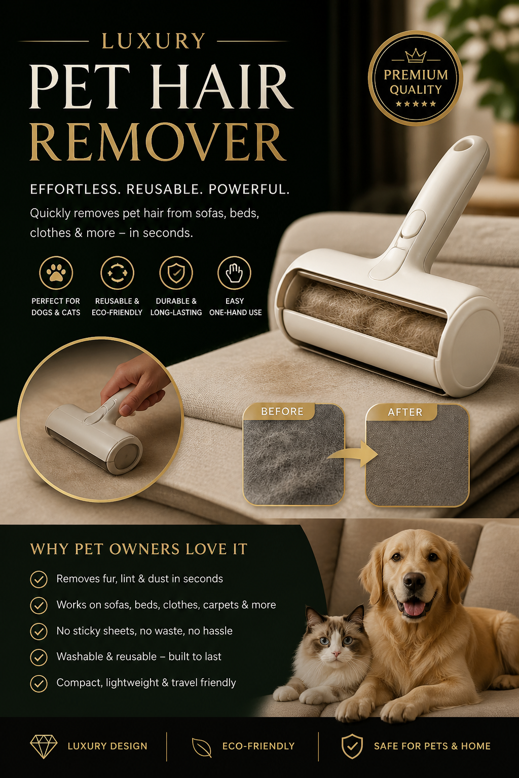 Pet hair remover