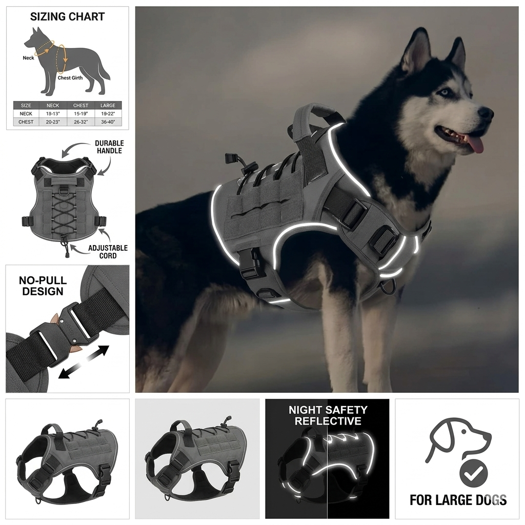premium no pull reflective harness